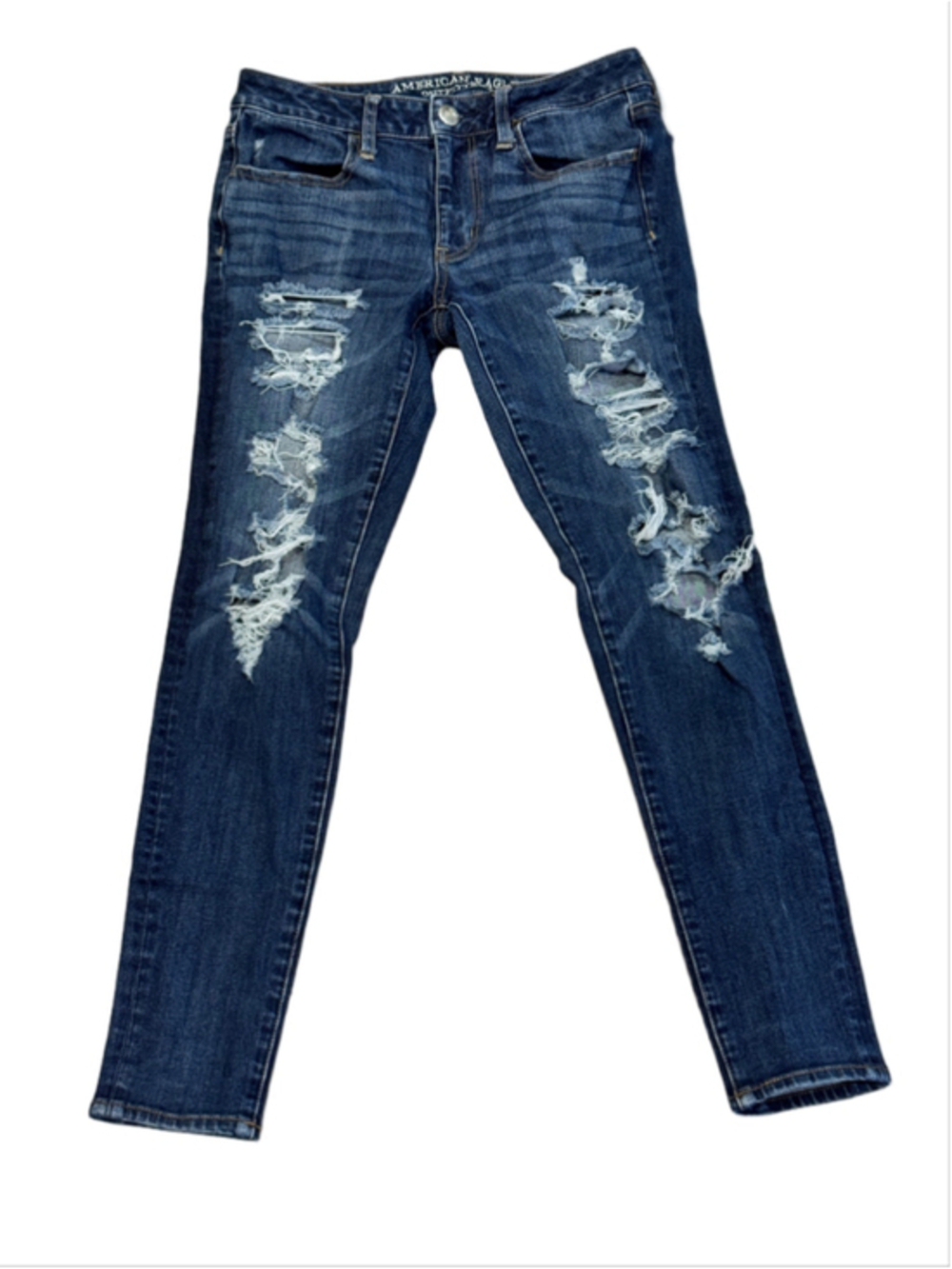 American Eagle Super Distressed 360 Super Stretch Jegging